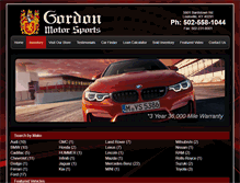 Tablet Screenshot of gordonmotorsports.net